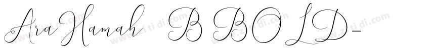 AraHamah1964B BOLD字体转换